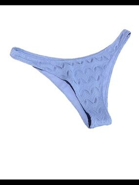 Pitaya Wavy Muse Bikini Bottom Light Blue Textured - Size Large - NWT